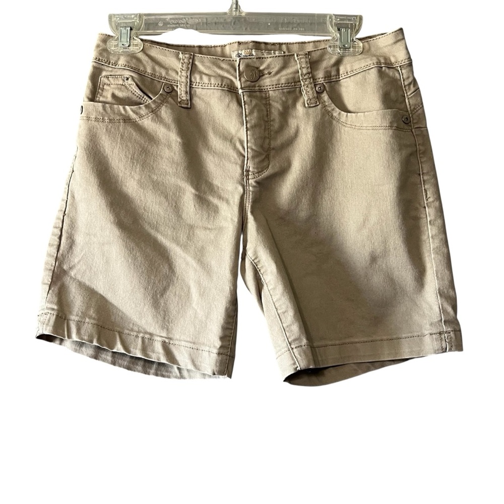 Royalty For Me Khaki Bermuda Shorts Size 4 Mid Rise Stretch Casual Summer